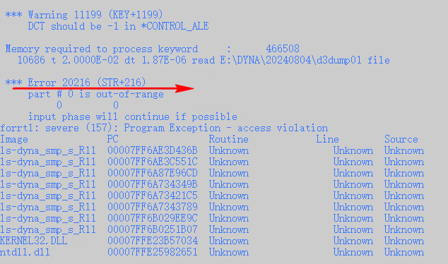 LSdyna Error常见错误类型导致模型无法计算解决方法——个人经验总结（持续更新2025.7.7）的图4